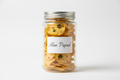 aloo papad in jar with name on it