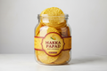 makka papad in jar with label