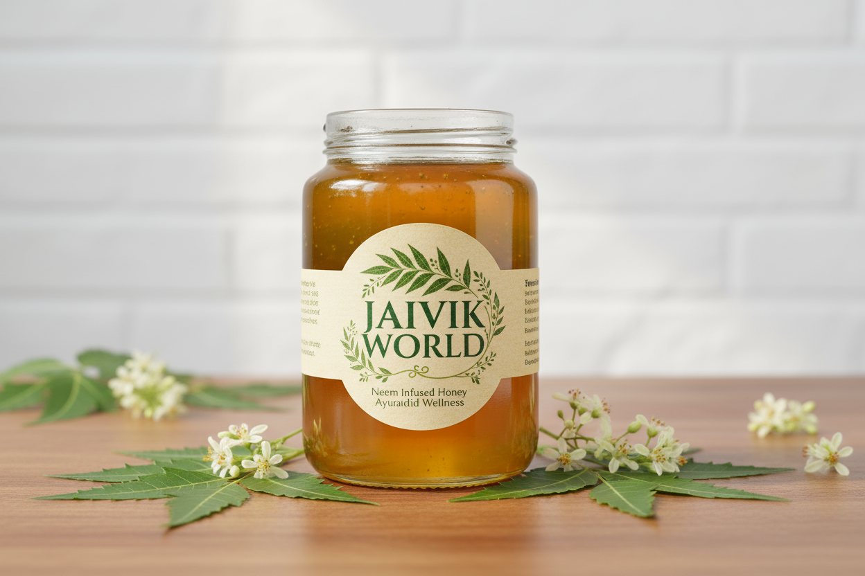 neem  flavour of honey of jaivik world