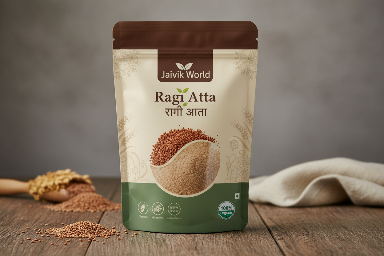 ragi atta jaivikworld product package 