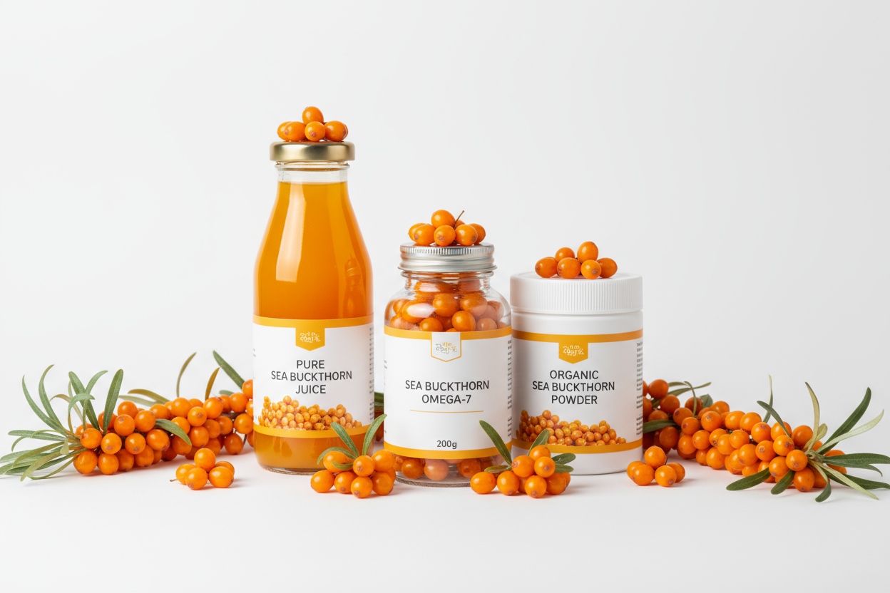 Sea Buckthorn (Soft Gel, Juice, Powder - 200 Gm)