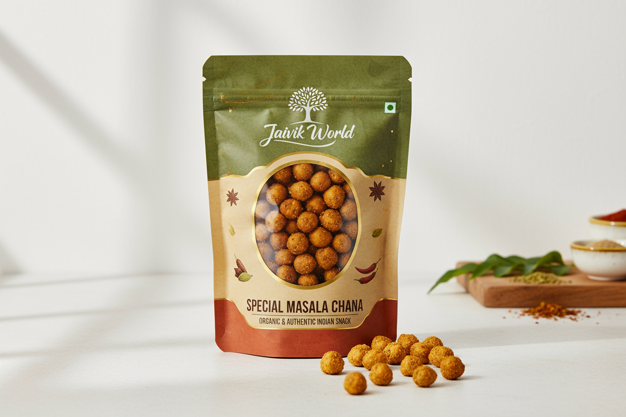 Special Masala Chana product of jaivik world packed